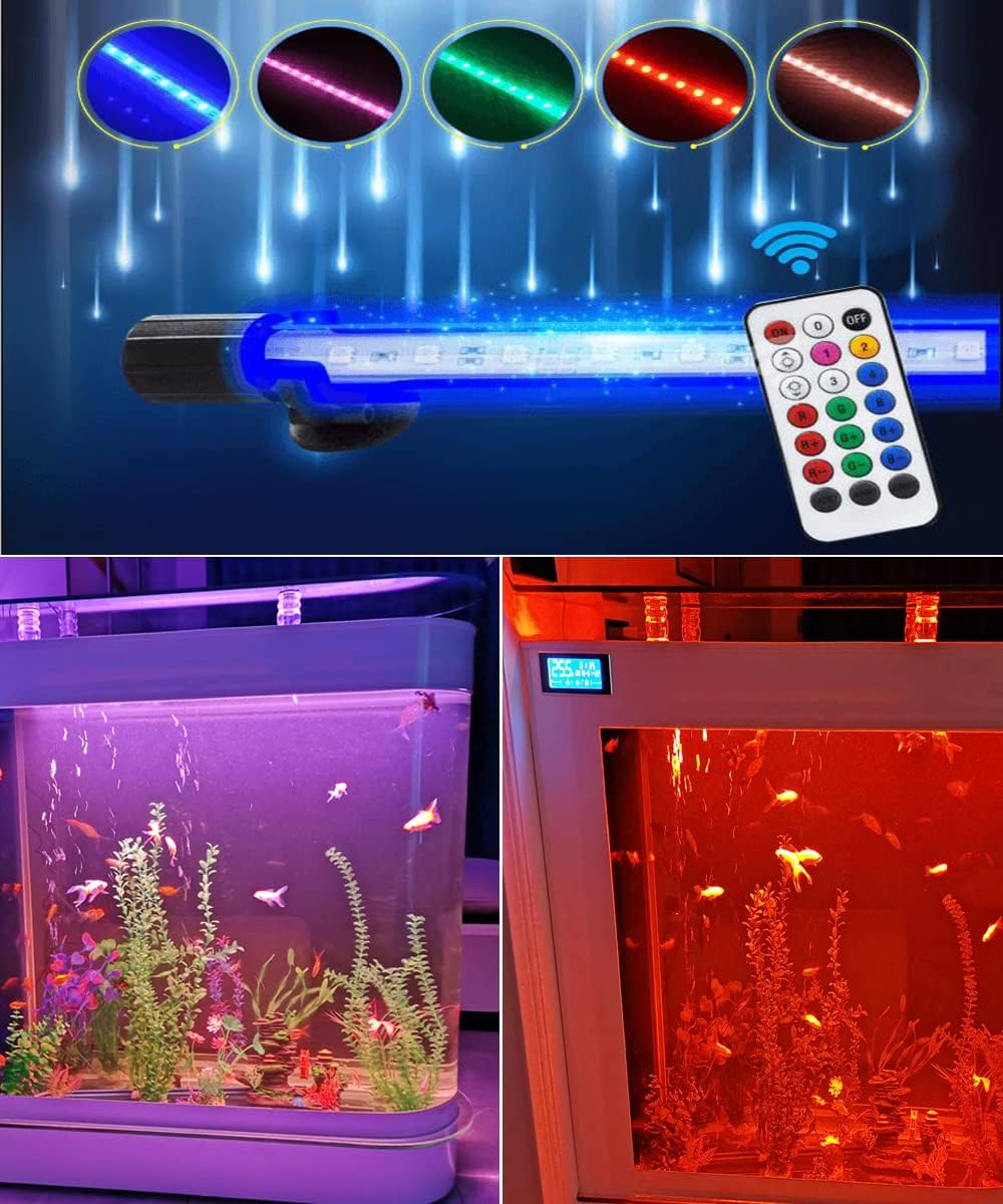 124Gal LED Aquarium Kit Upright Fish Tank Large Glass Fishbowl Glsaa Bar for Patios Living Office Room and Kitchen