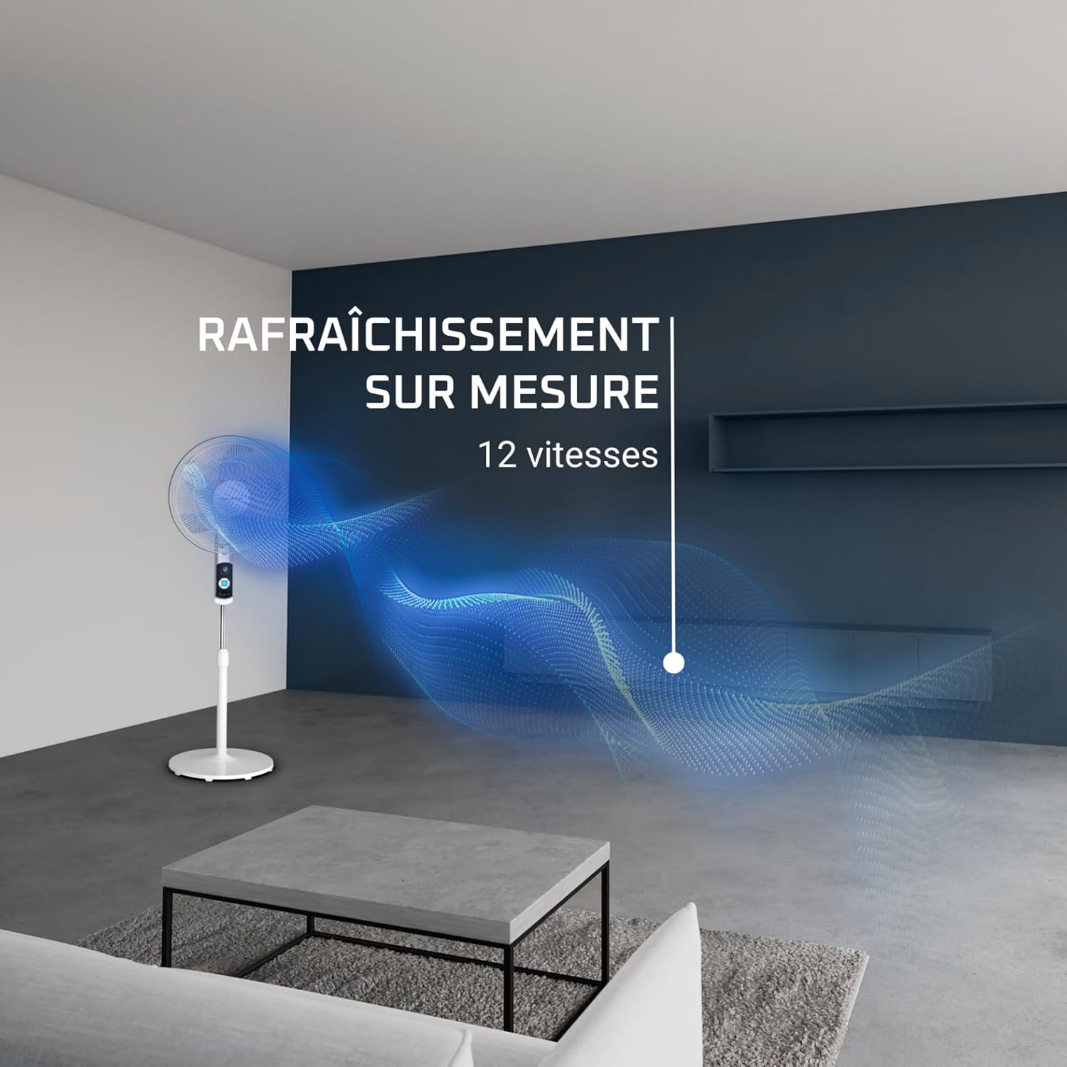 Rowenta Turbo Silence, Ventilateur sur pied, Silencieux, Puissant, Design durable, Écoénergétique, Timer - 12h VU5650F0 et VU5640F2