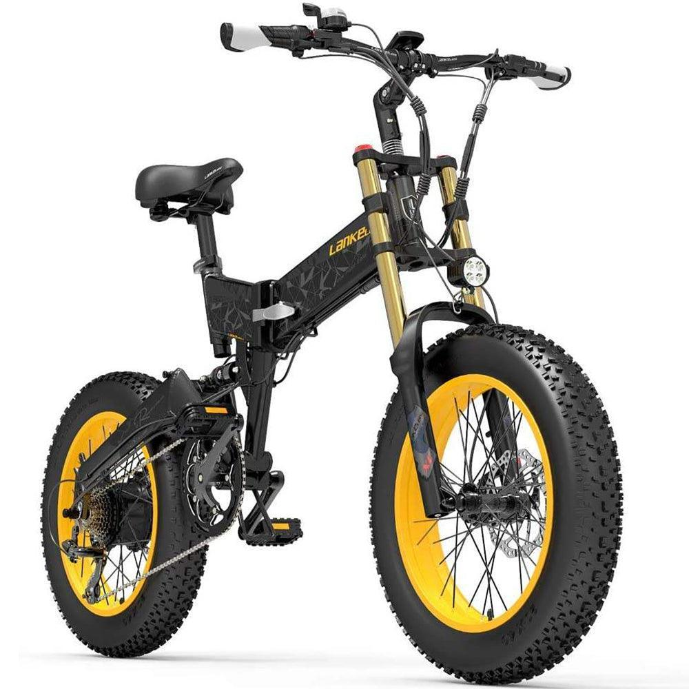 Lankeleisi X3000 Plus 1000W 20 Fatbike Dual Crown Fork Faltbares E-Mountainbike 17.5Ah