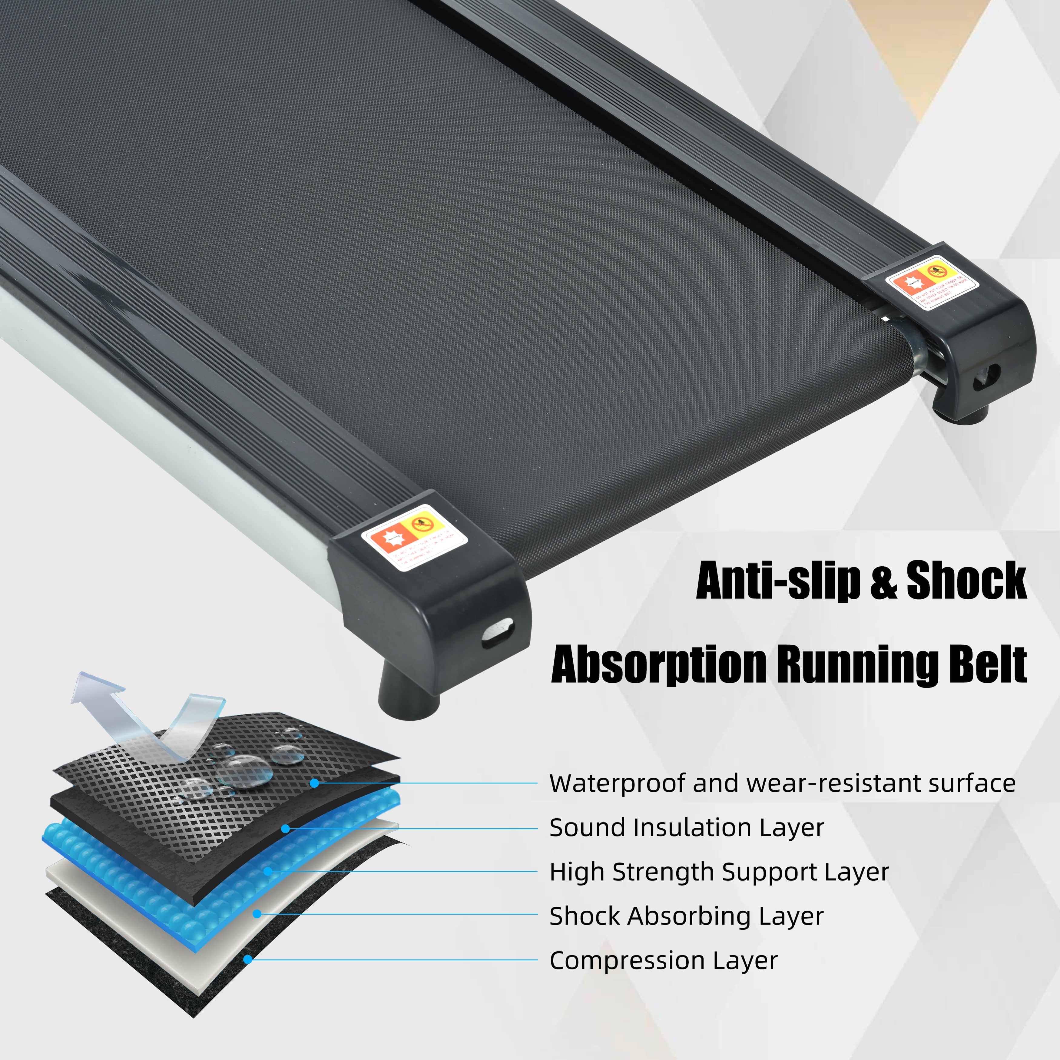 800W Folding Treadmill Electric Motorized Power Running - 48L x 25W x 48H