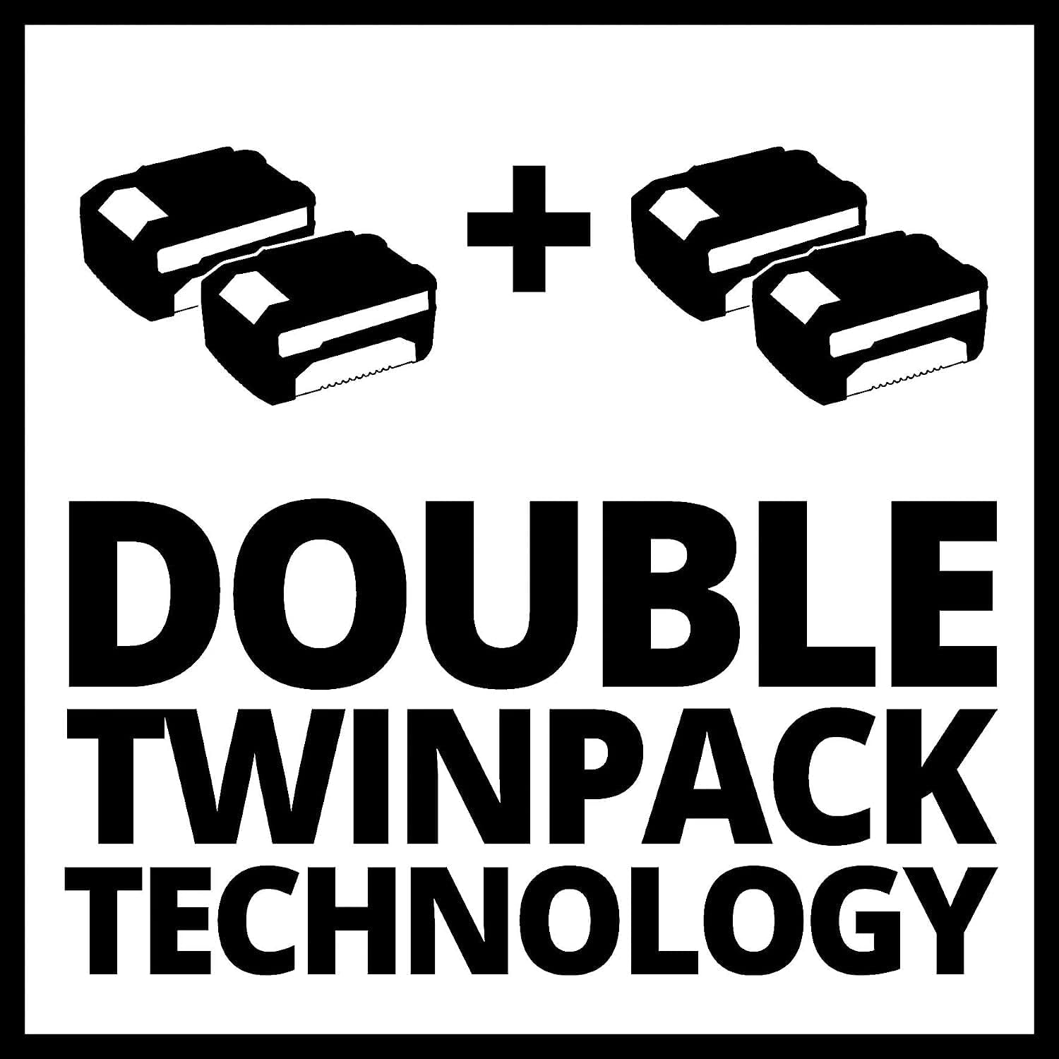 Einhell Cordless Lawnmower GP-CM 36/47 S HW Li Kit Power X-Change (36 V, 47 cm Cutting Width, up to 700 m², Brushless, Wheel Drive, 75 L Collection Basket, Includes 4 x 4.0 Ah + 2 x Twincharger)