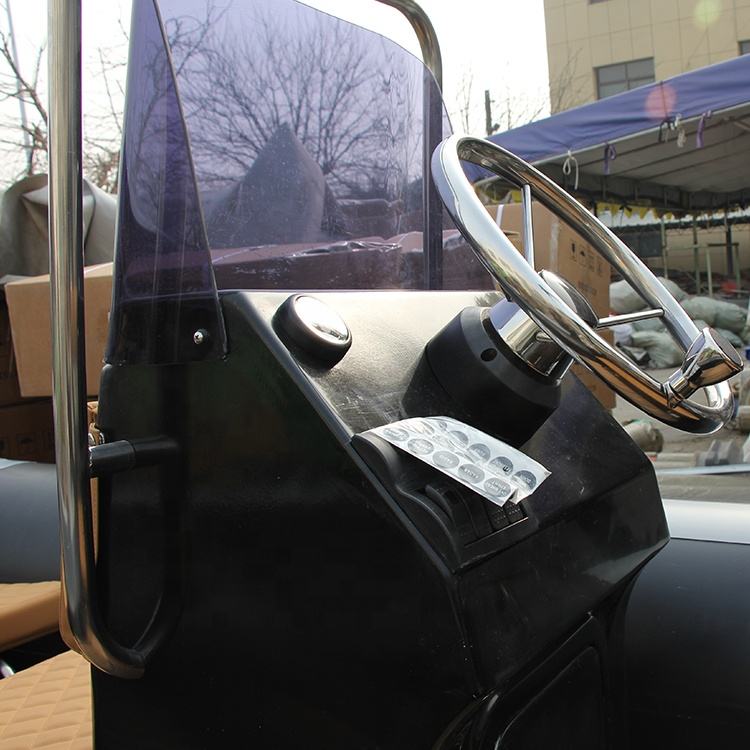 Sale Hypalon/PVC 4.8m RIB Boat Deep V Fiberglass Hull Inflatable RIB Boat 480 for Fishing with Engine