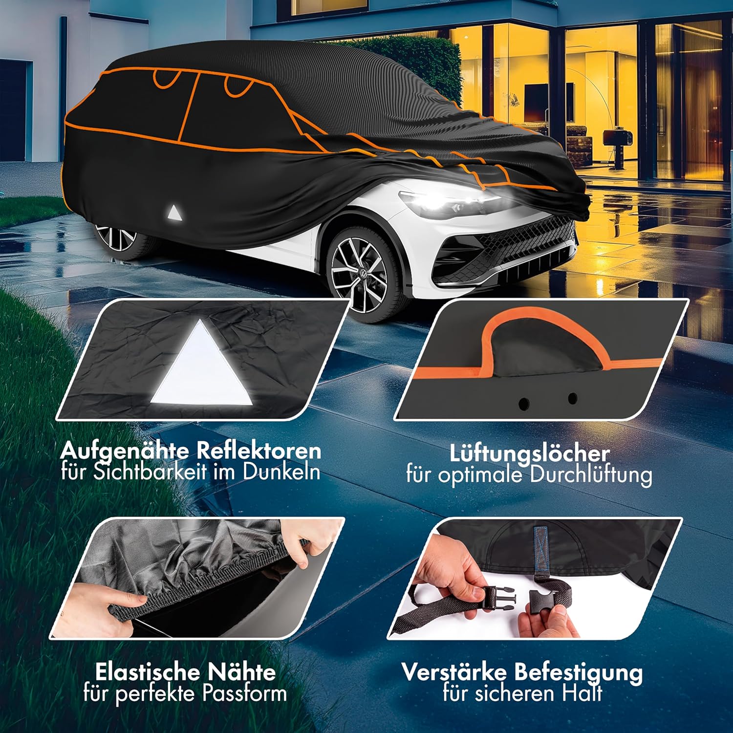 Walser hail protection tarpaulin car, award very good* car hail protection tarpaulin, TÜV tested* tarpaulin car Perma Protect, car garage cover, cover car, car cover size 2