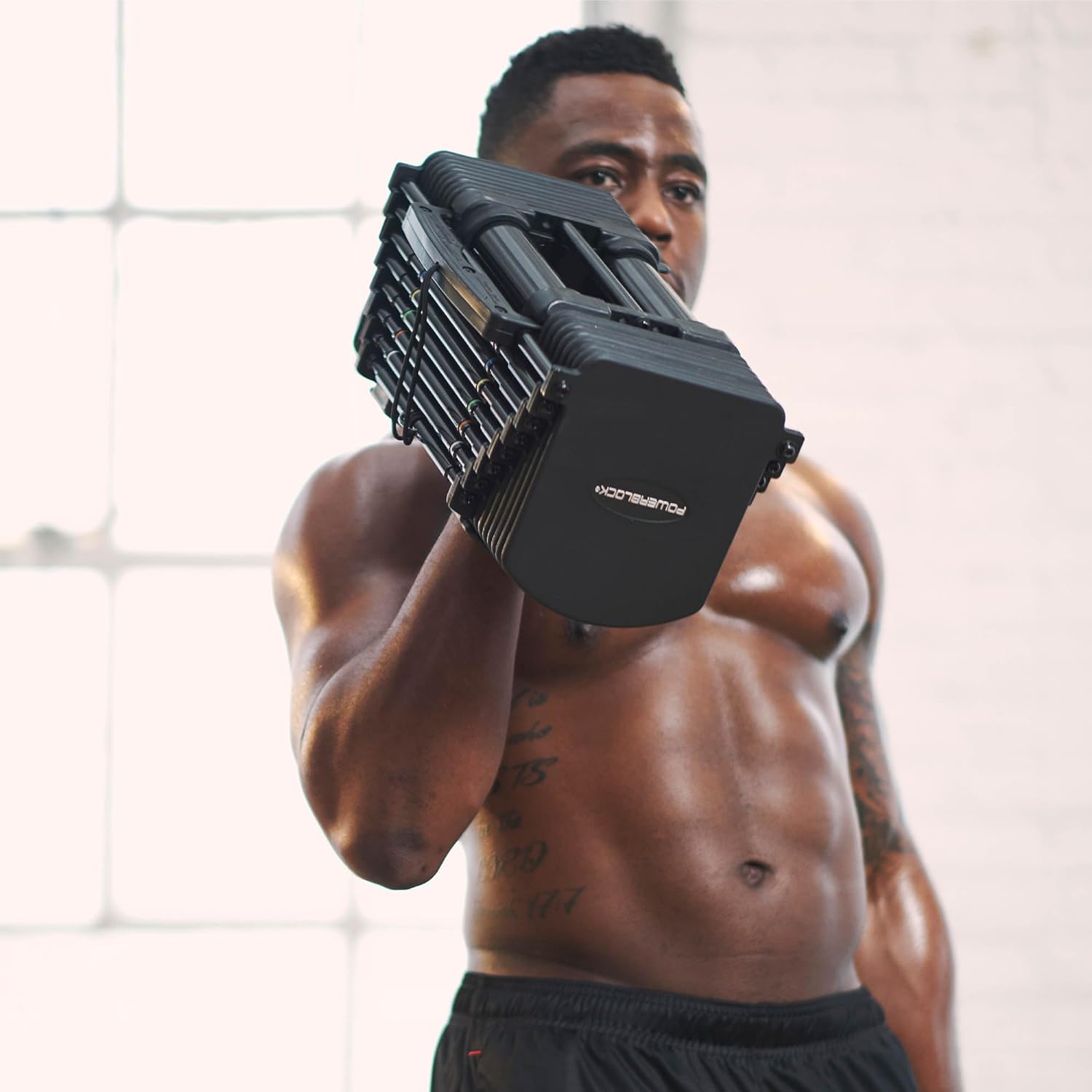 PowerBlock Pro 50 Adjustable Dumbbells, Sold in Pairs, 5-50 lb. Dumbbells, Durable Steel Build, Innovative Workout Equipment, All-in-One Dumbbells