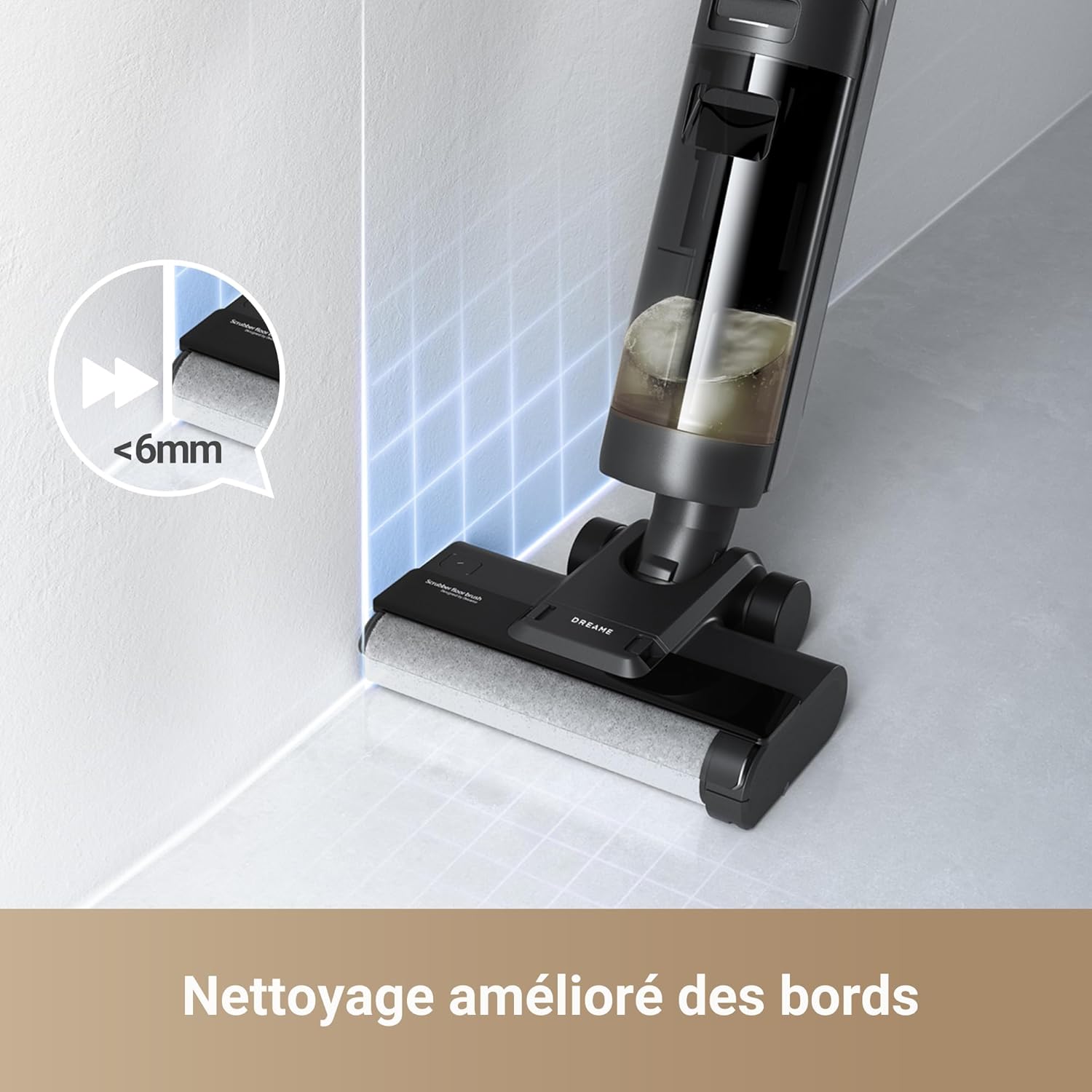 dreame H12 Pro Ultra Wet and Dry Vacuum Cleaner, 60°C Wash, 30 Min Dry, Auto Double Rotating Cleaning with Heavy Duty Scraper, 16 kPa Suction, 2 Edge Brush, Intelligent Detection