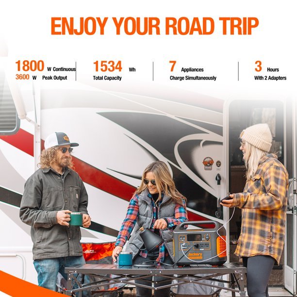 🔥2023🔥Jackery 1800 Watts Continuous/3600W Peak Output Portable Solar Generator SG1500 with 4 Solar Panels