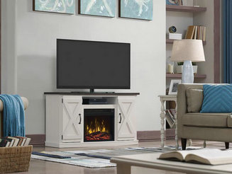 Killian Electric Fireplace Media Console in Two-Tone - 18MM6127-TPG035