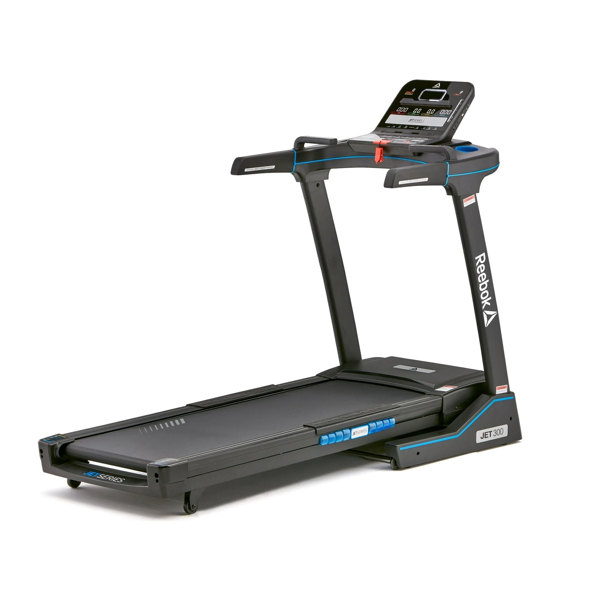 Reebok Jet 300 Series Treadmill with Incline, Foldable, Bluetooth, Walking or Running, 2.5 HP, 12.4 MPH, 308 lb. Capacity