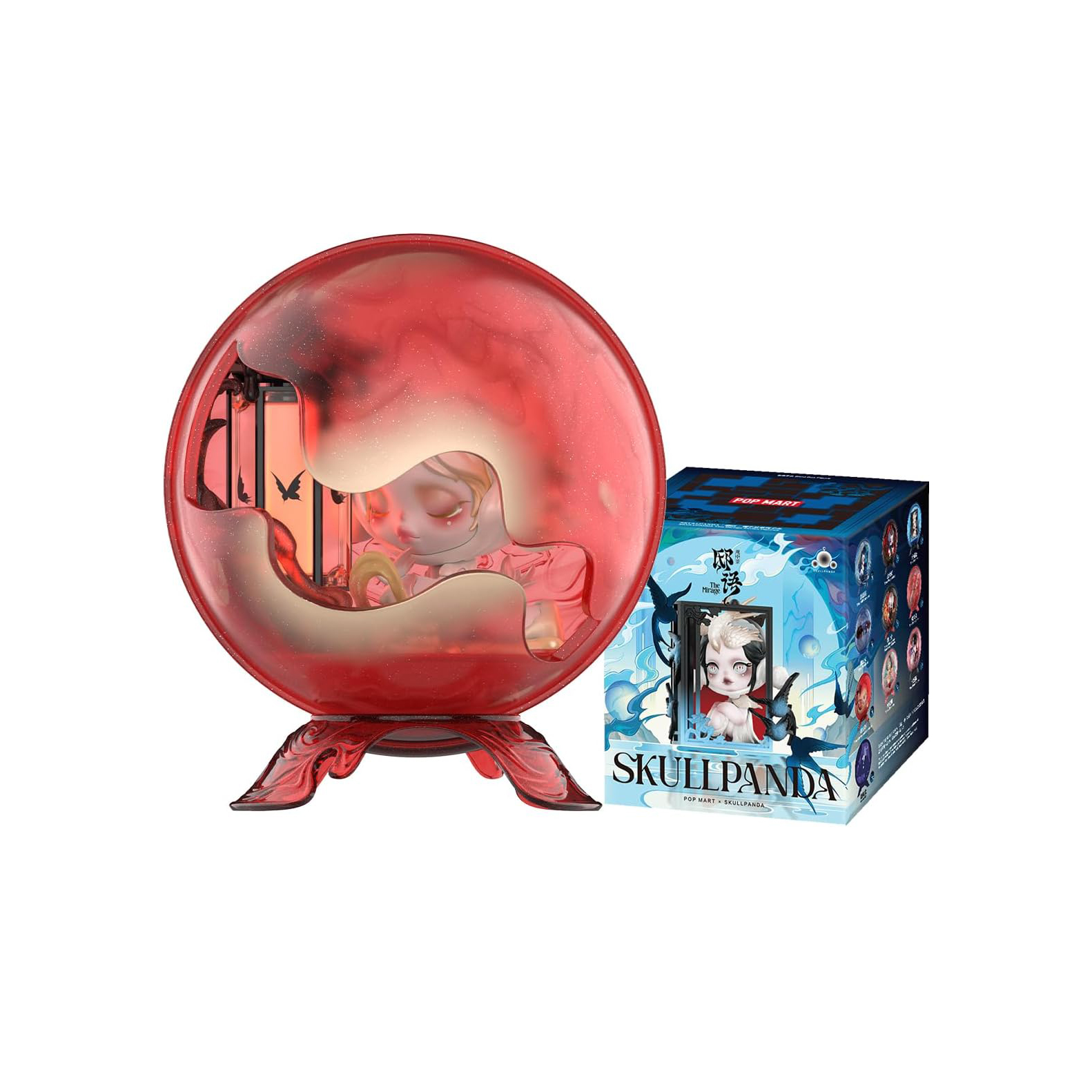 POP MART SKULLPANDA The Mirage Series Figures Pop d’Action Figurines Anime de Jouet Figure à Collectionner Cadeaux Créatifs 1PC