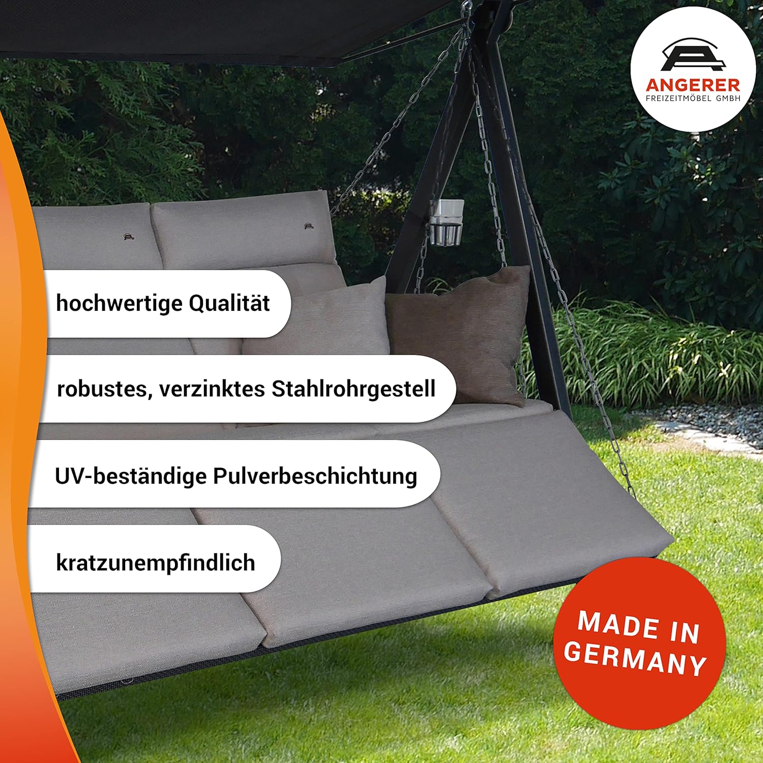 Angerer Lounge Swing Chair Hollywood, 3-Seater, beige