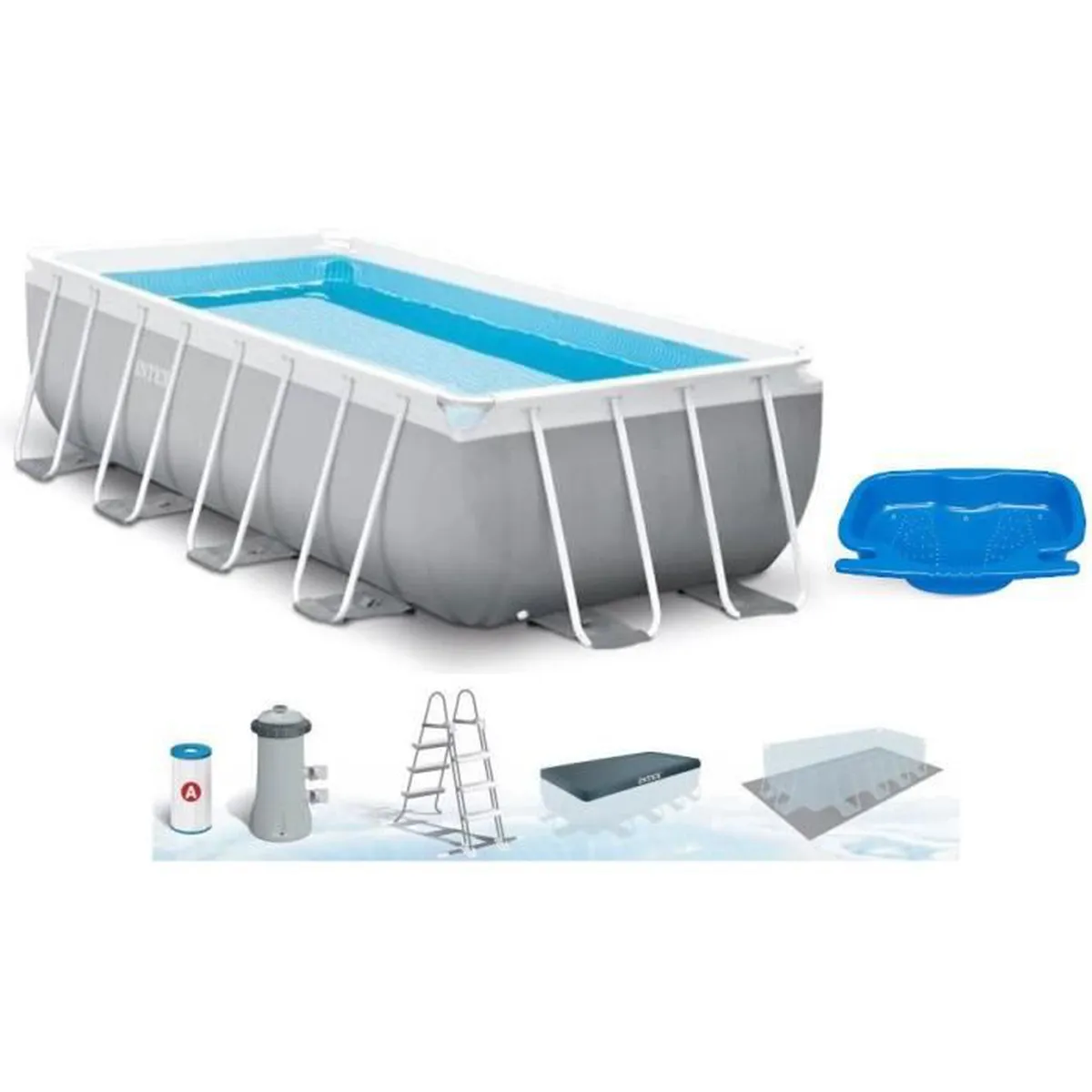 Kit piscine prism frame rectangulaire tubulaire 4,88 x 2,44 x 1,07m et Nettoyeur