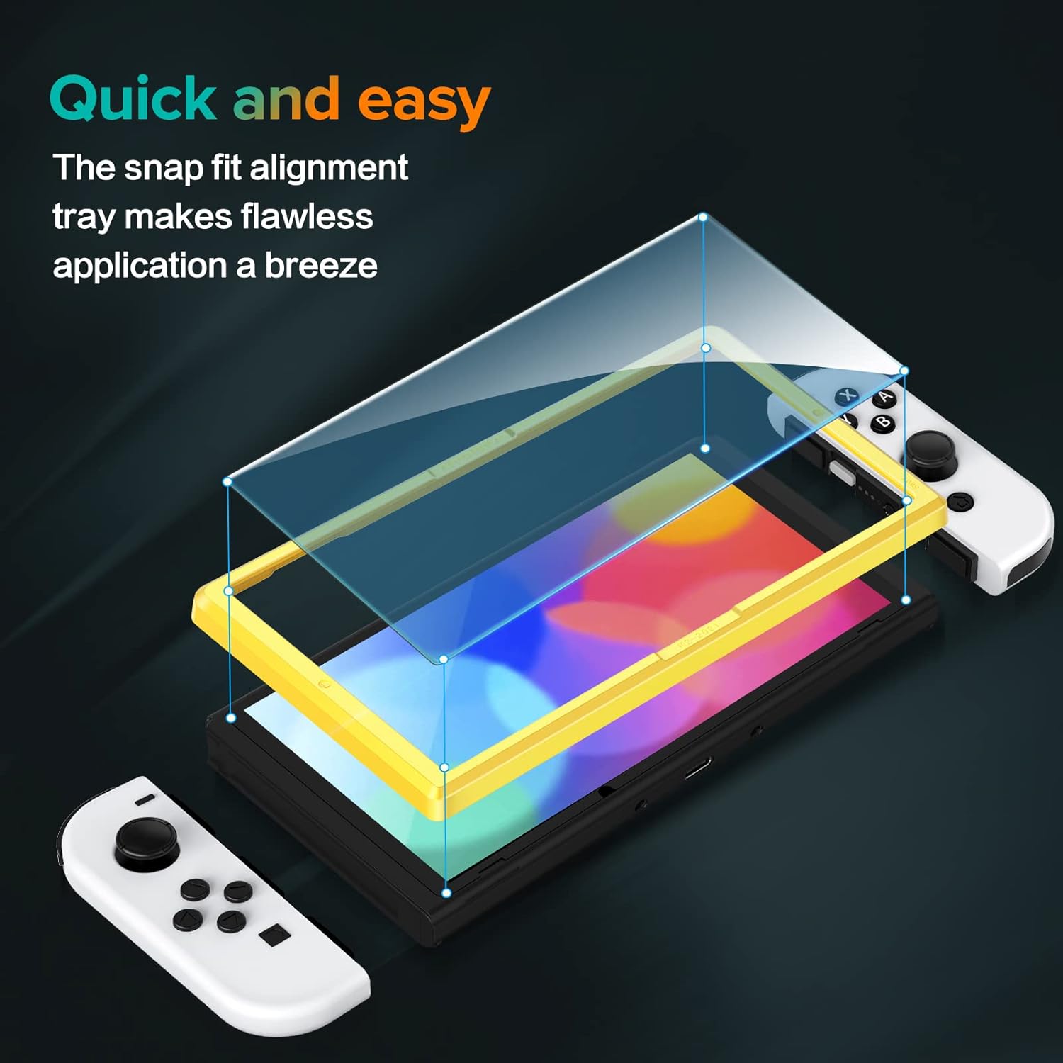 ivoler Pack of 4 Tempered Glass Compatible with Nintendo Switch 2 Model 2025, with Free Installation Kit, Screen Protector Film - 9H Glass - Anti-Scratch - Bubble-Free