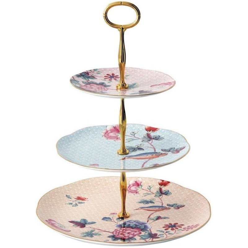 Wedgwood Cuckoo 3 Tiered Cake Stand, Multicolor, 36.2 x 27.8 x 30.6 cm