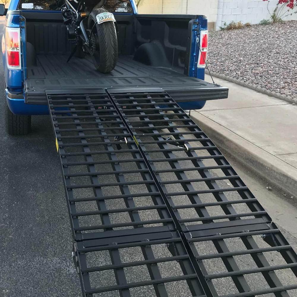 Ramps 10' Heavy-Duty 4-Beam Arched Motorcycle Loading Ramp - 1,500 lb. Capacity