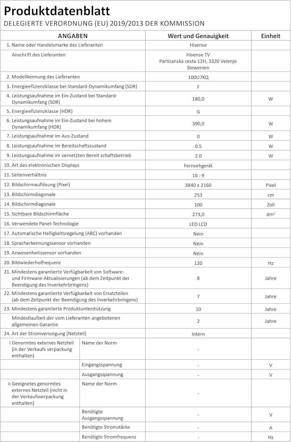 Hisense 65U7NQ 164cm (65-inch) TV