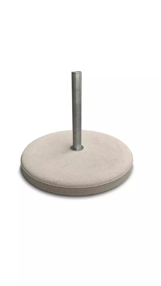 Umbrosa Nata UX Nostalgic Zen center post umbrella round 2.8 m with beige canopy and grey beige frame