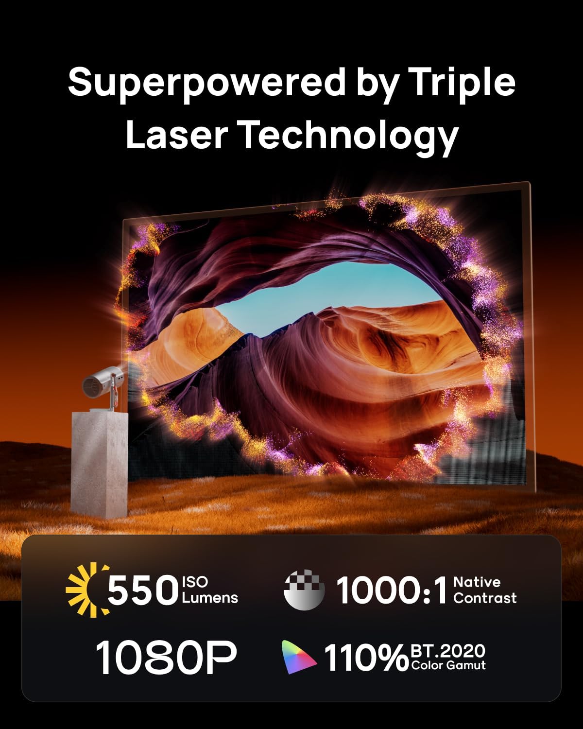 XGIMI MoGo 4 Laser & Outdoor Portable Projector Screen 70