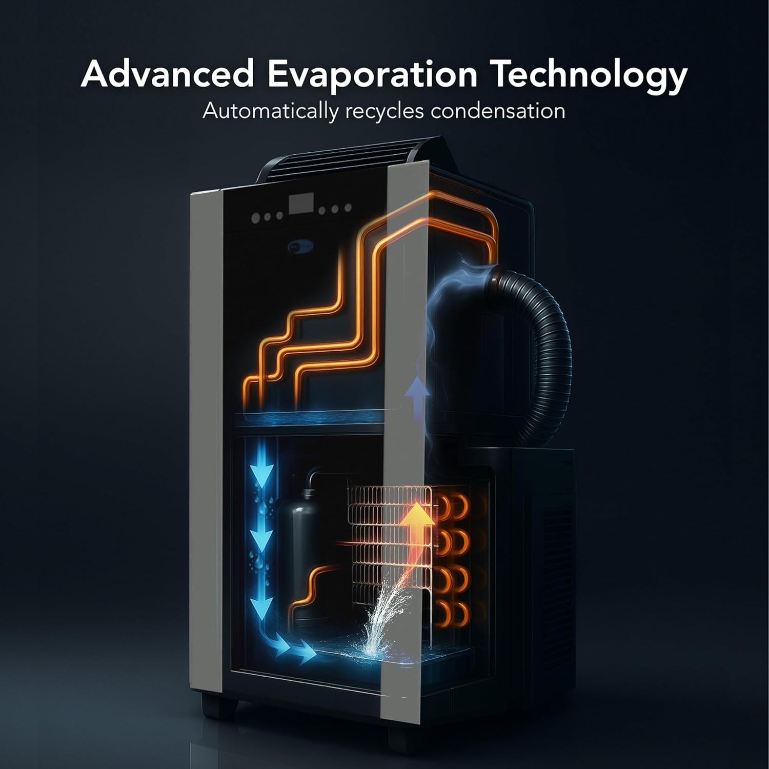 Whynter Portable Air Conditioner 14,000 BTU with Dual Hose Dehumidifier & Cooling Fan for 500 Sq Ft Rooms, Includes AC Unit Window Kit, ARC-14S (9,500 SACC)