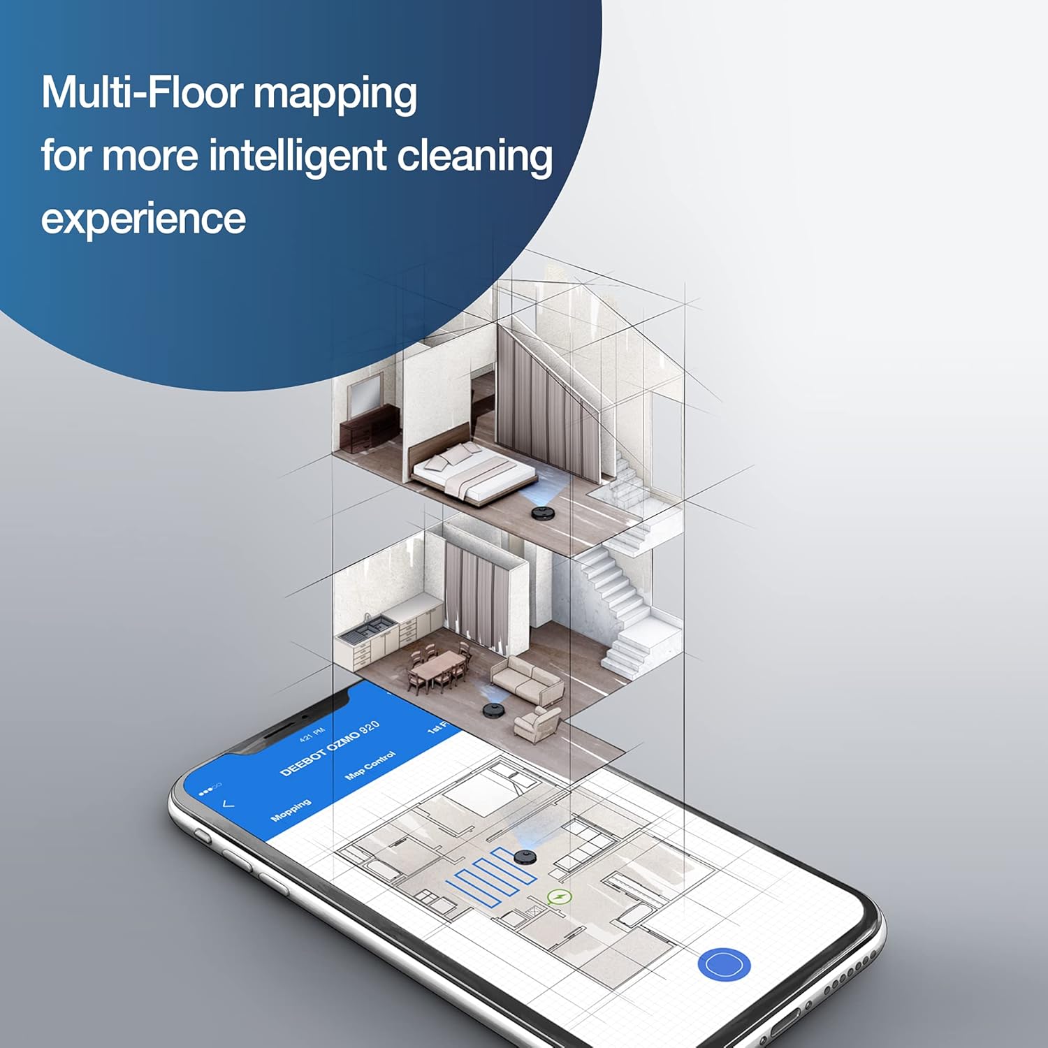 ECOVACS X8 PRO OMNI Robot Vacuum Cleaner with All-In-One Station, 18000Pa Power, Instant Automatic Cleaning OZMO ROLLER, 75℃ Hot Water Cleaning, Automatic Cleaning Solution Addition