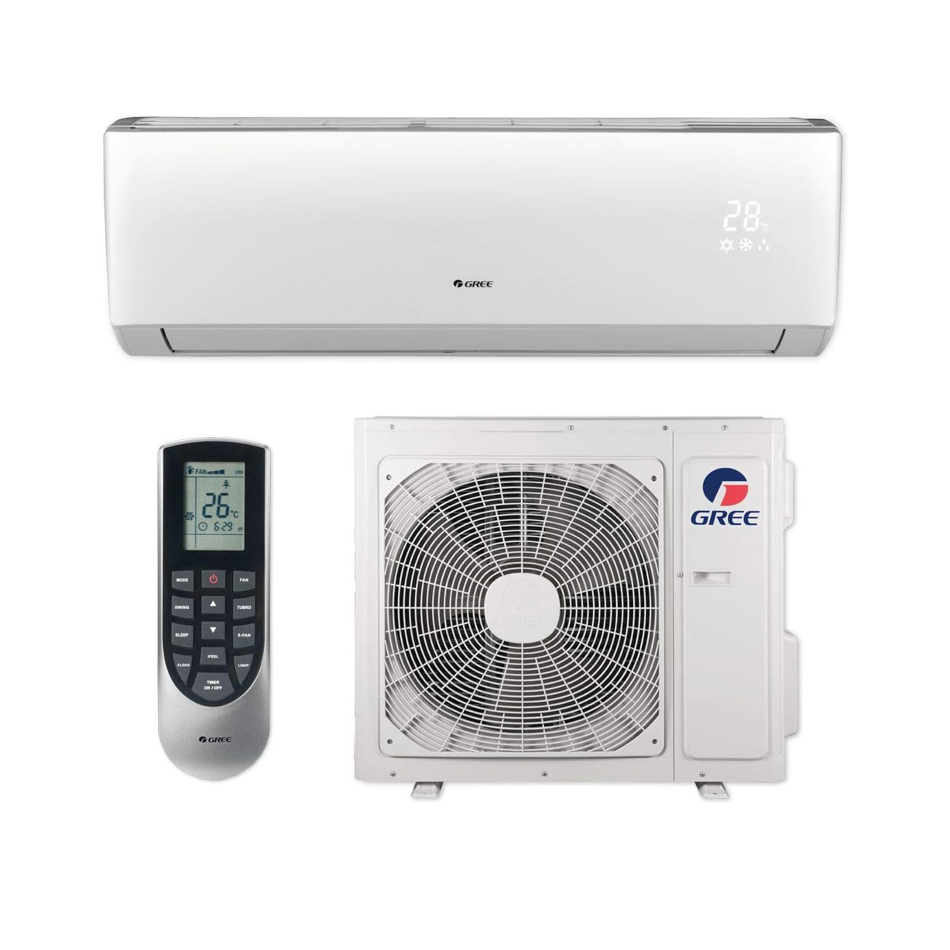Gree 24,000 BTU 16 SEER LIVO+ Wall Mount Ductless Mini Split Air Conditioner Heat Pump 208/230V