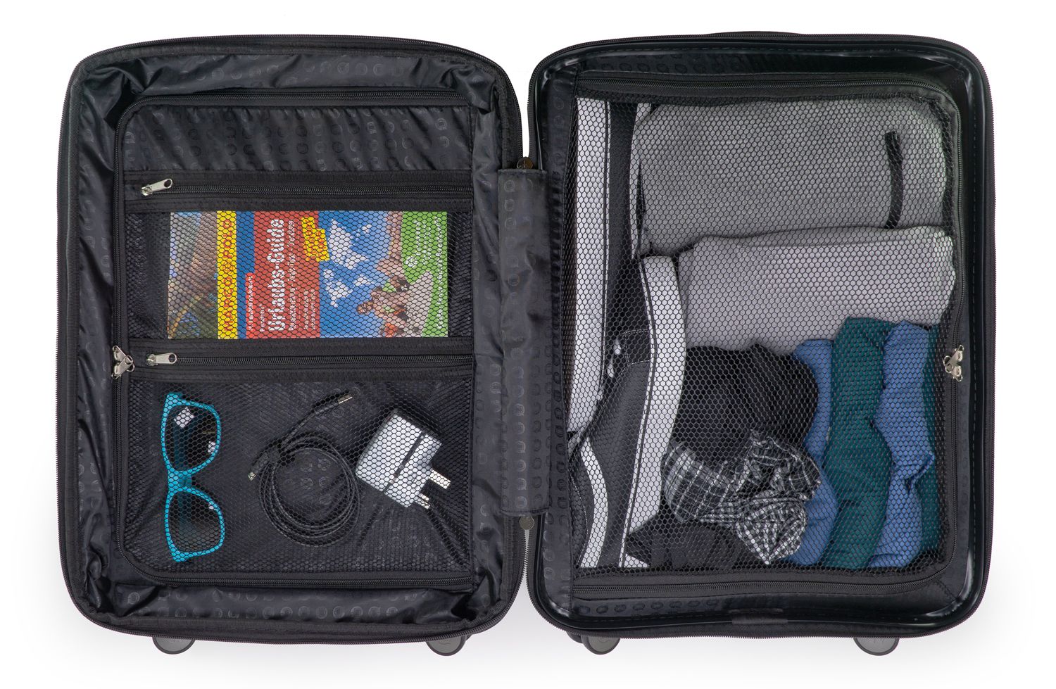 MITTE - hand luggage hard shell matt, XXL extension, TSA, 55 cm, 55 liters