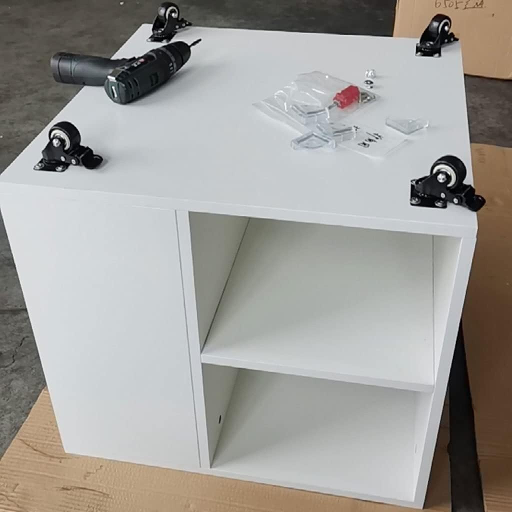 Drucker Regal Druckerständer, abnehmbares Lagerregal, Lagerschrank, Aktenregal, 23,62-Zoll-Druckerständer mit Rädern, Bücherregal für Büro, Schlafzimmer und Küche, Desktop-Druckerständer (Farbe: B)