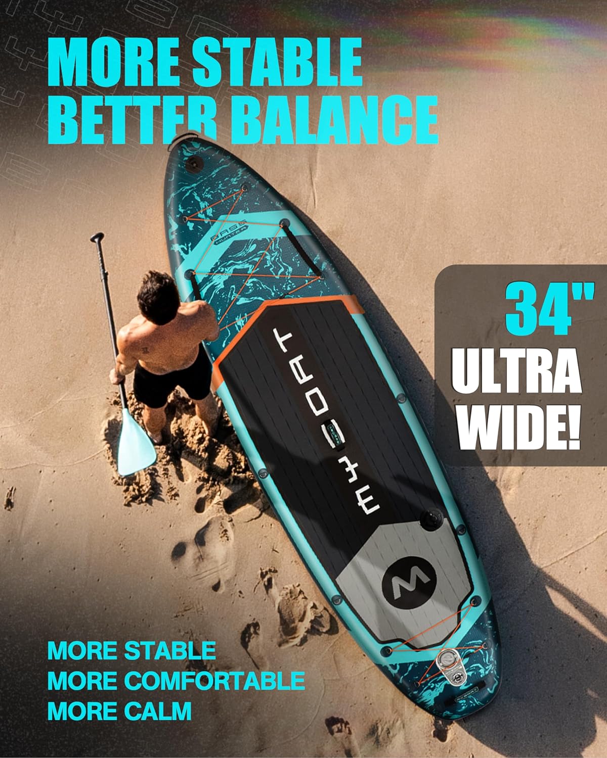 11'6×34×6 Extra Wide Inflatable Paddle Board