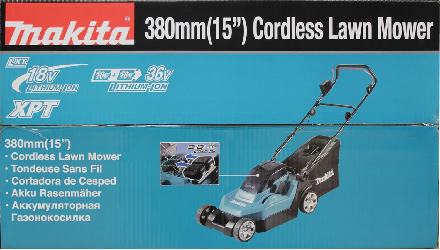 Makita DLM382Z Dual 18V (36V) Li-Ion LXT 38cm Lawn Mower