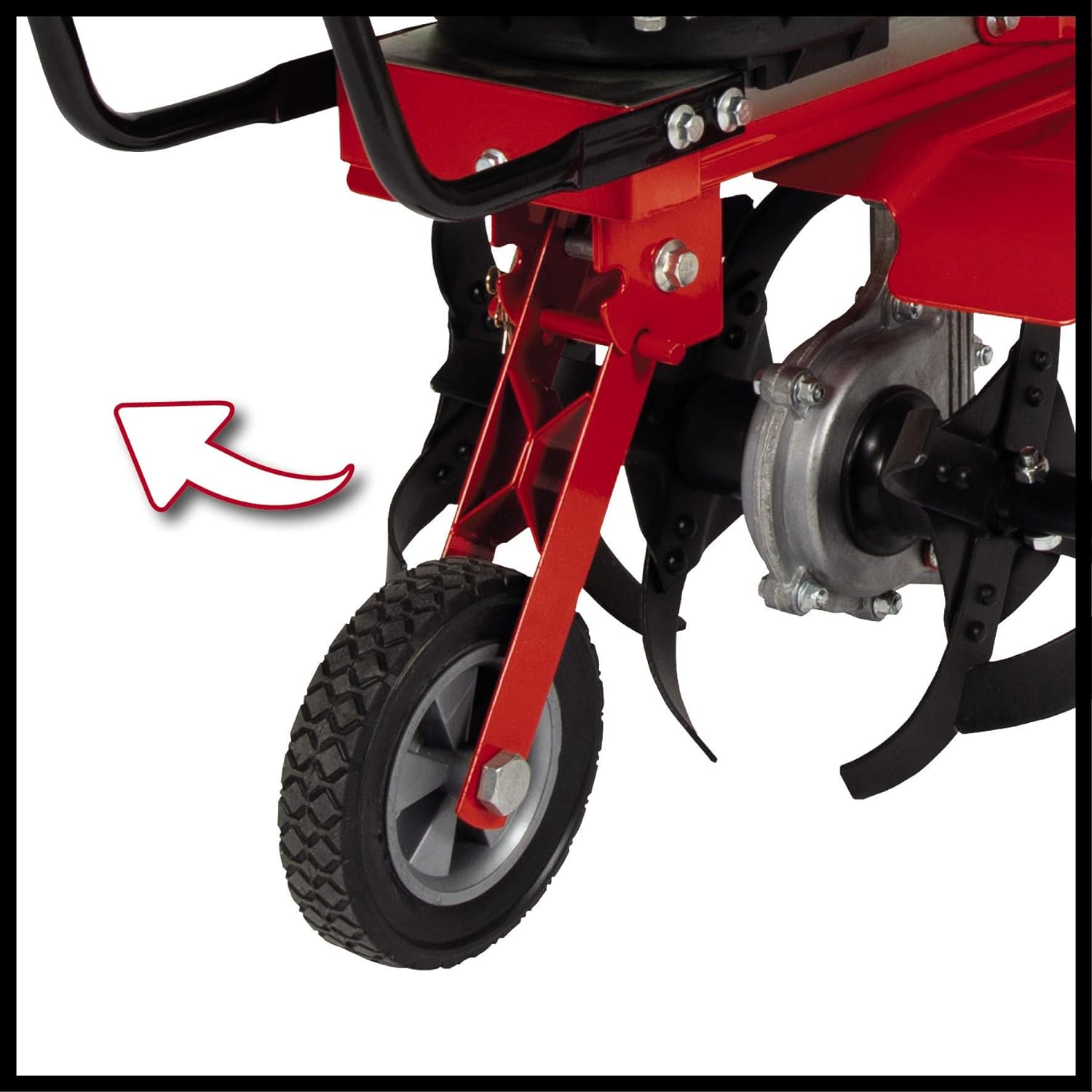 Einhell GC-MT 2236 Petrol rotary tiller (petrol, 4-stroke engine, air cooling, 2.2 kW, width 36 cm, depth 22 cm, height-adjustable guide handles and brake spur)