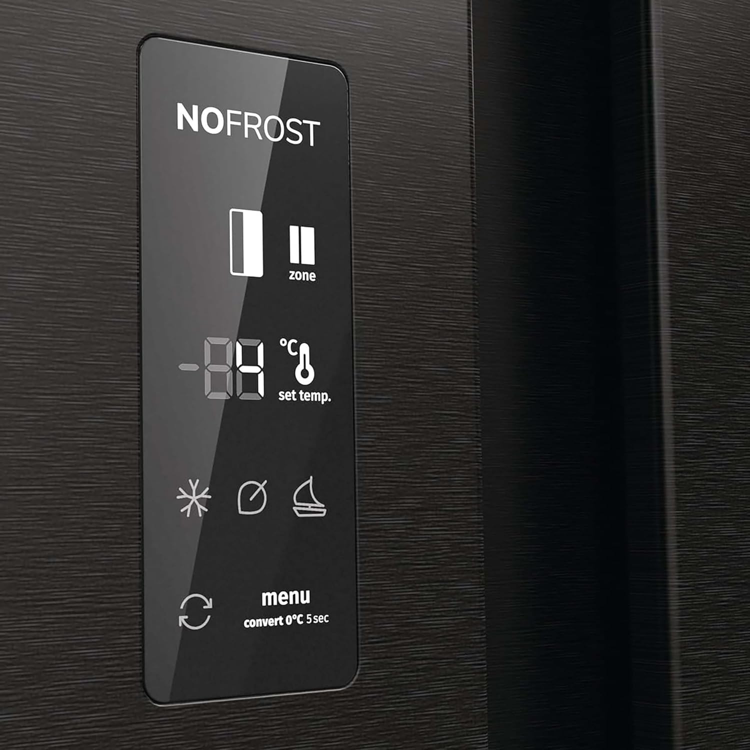 Gorenje NRR 9185 EABXL Side by Side Fridge-Freezer, Made in Europe, EEK E, NoFrostPlus, Inverter Compressor, Crisp Zone, ConvertActive Zone, FastFreeze, 178.6 cm, Black [Energy Class E]