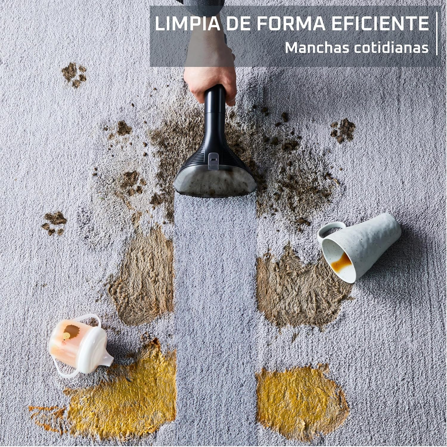 Rowenta Clean It, Aspirador de tapicerías, Limpieza Rápida y Fácil, Apto para Suciedad de Mascotas, Alfombras, Interior del Coche, 750w, 6acc, IN5020F0