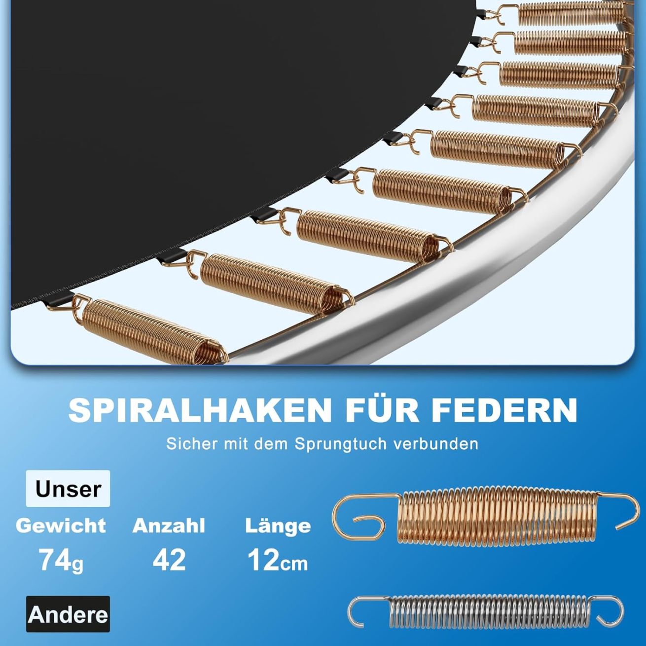 Devoko trampoline outdoor Ø 228 cm indoor trampoline children's garden trampoline, complete set with shoe net, ladder, edge cover, safety net, load capacity 150 kg