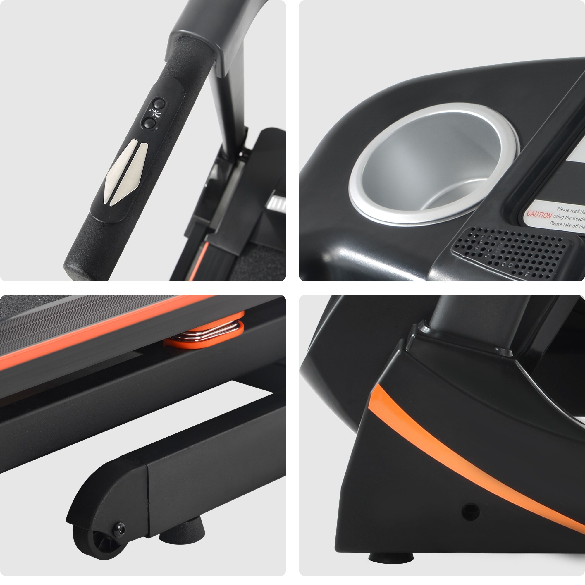 Folding Electric 3.5HP Treadmill With Incline Medium Running Machine Motorised LCD Gym 330lbs