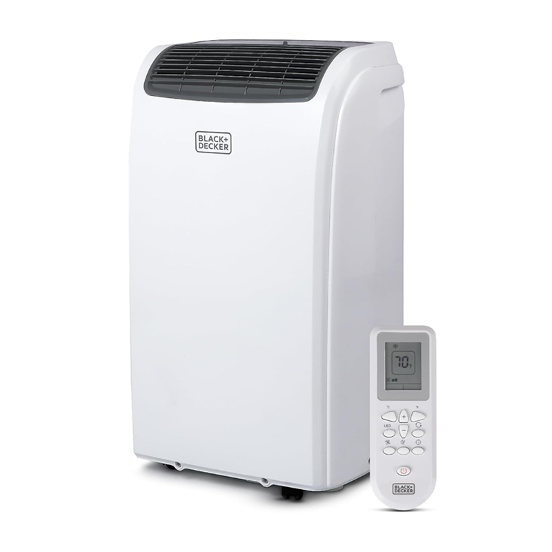 BLACK+DECKER Smart Portable Air Conditioner with Heat, 14,000 BTU Cooling, 12,000 BTU Heating for Rooms up to 700 Sq. Ft., Follow Me Remote, BPACT14HWT, White