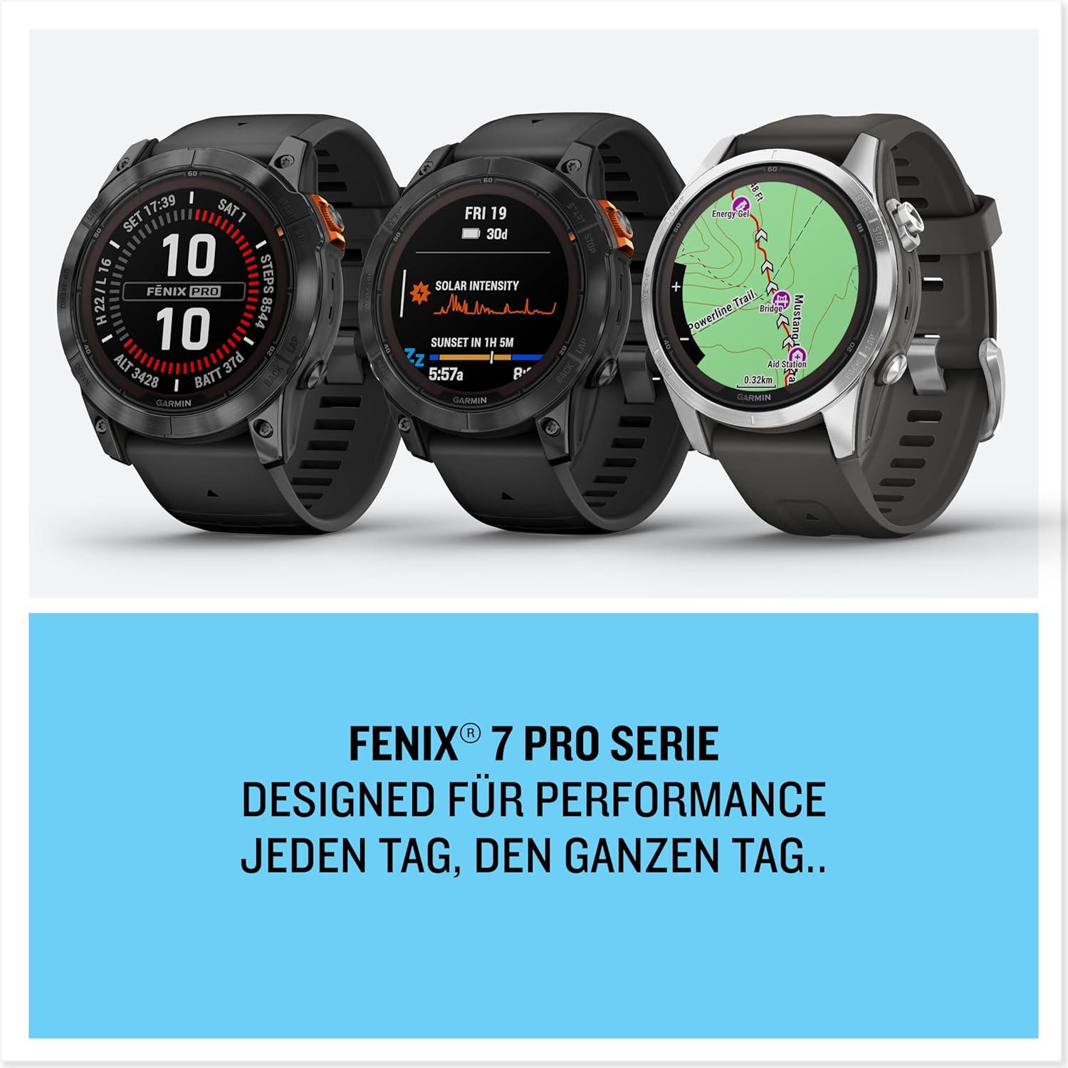 Garmin fēnix 7X Pro – GPS-Multisport-Smartwatch mit Solarladelinse, Farbdisplay und Touch-/Tastenbedienung, TOPO-Karten, über 60 vorinstallierte Sport-Apps, Music (Generalüberholt)