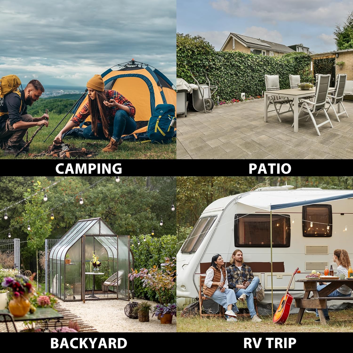 Onlyfire 3 Burner Gas Grill Trolley BBQ Gas Grill with Grill Grate 7 kW Grill Surface 56.5 x 34 cm with Side Tables, Foldable Trolley Wheels, Thermometer for Outdoor Camping Balcony Garden