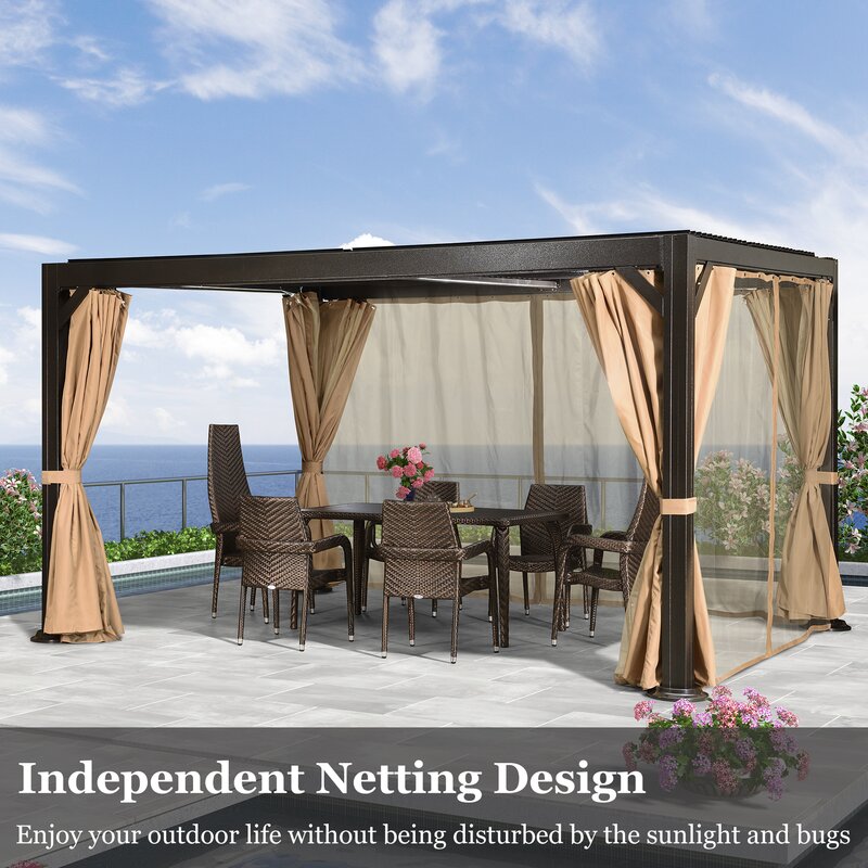 13' W x 10' D Aluminum Pergola