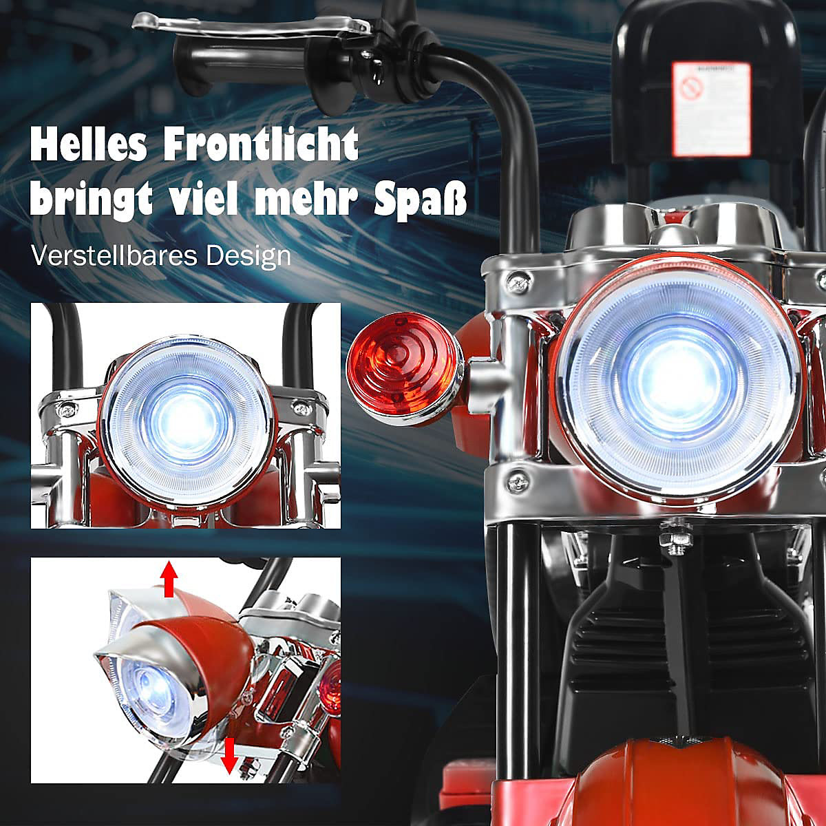 Motorrad Dreirdriges Design ab 3 Jahren rot