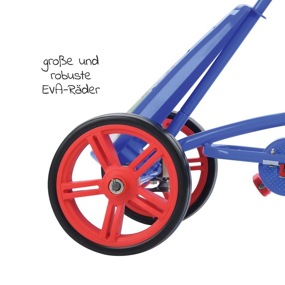 Hauck Tretfahrzeug Turbo II (2-4 Jahre) - Paw Patrol - Blue, Tretauto Pedal Go-Cart für Kinder ab 2-4 Jahre, verstellbarer Sitz