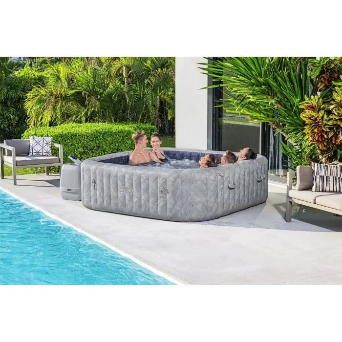 BESTWAY Spa gonflable carré Lay-Z-Spa® San Francisco Hydrojet Pro™ 5 à 7 personnes