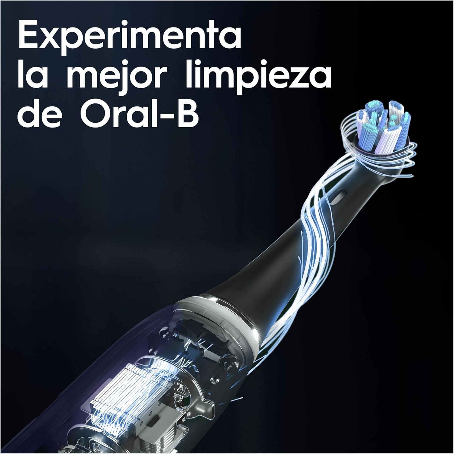 Oral-B iO 10 Electric Toothbrush with Rechargeable Handle, 3 Replacement Heads and Travel Case with Charger, Designed by Braun, Original Gifts for Women and Men - Black