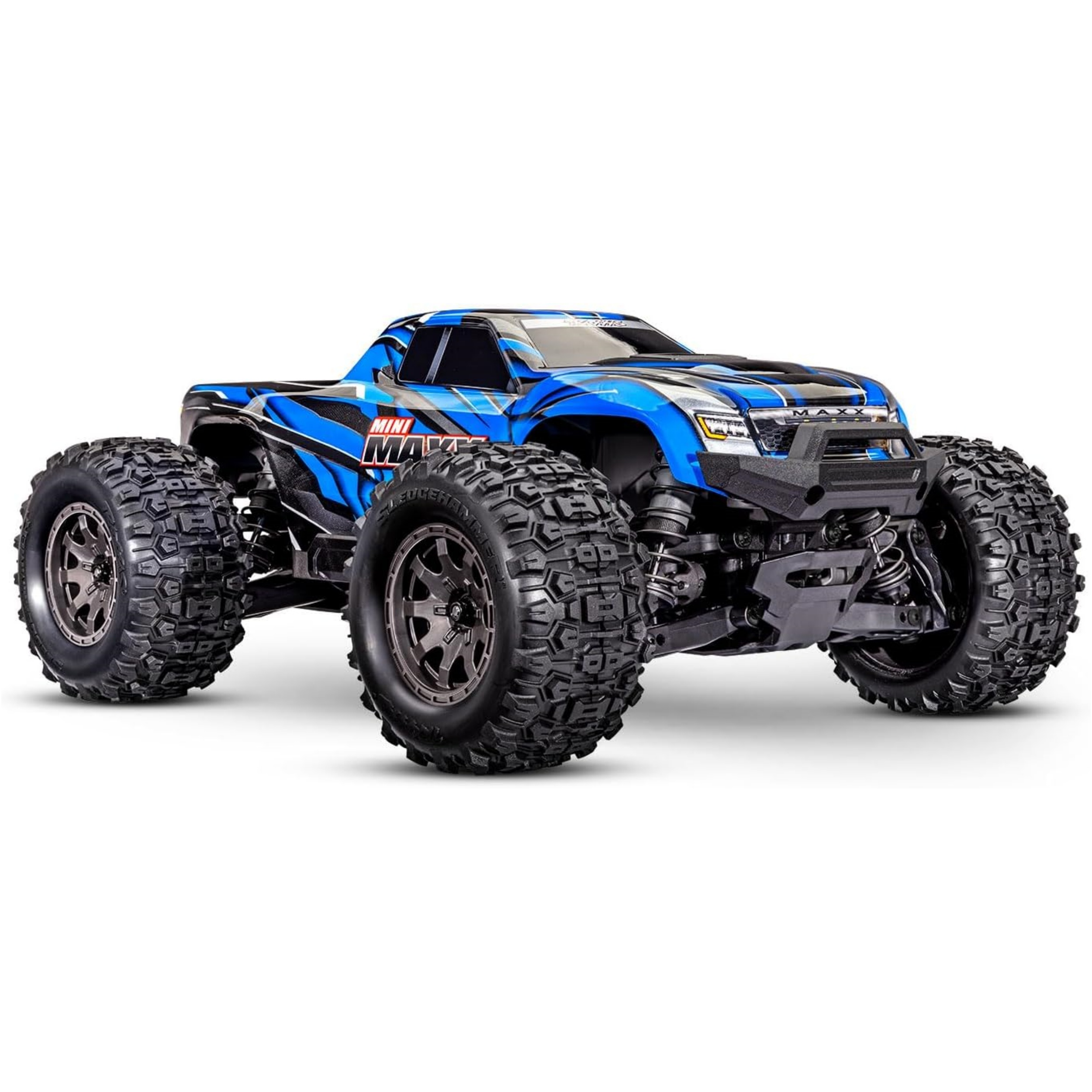 TRAXXAS Mini Maxx 4WD Brushless BL-2S RTR 1:12 Monster Truck Blue with Battery + 2A USB/C Charger