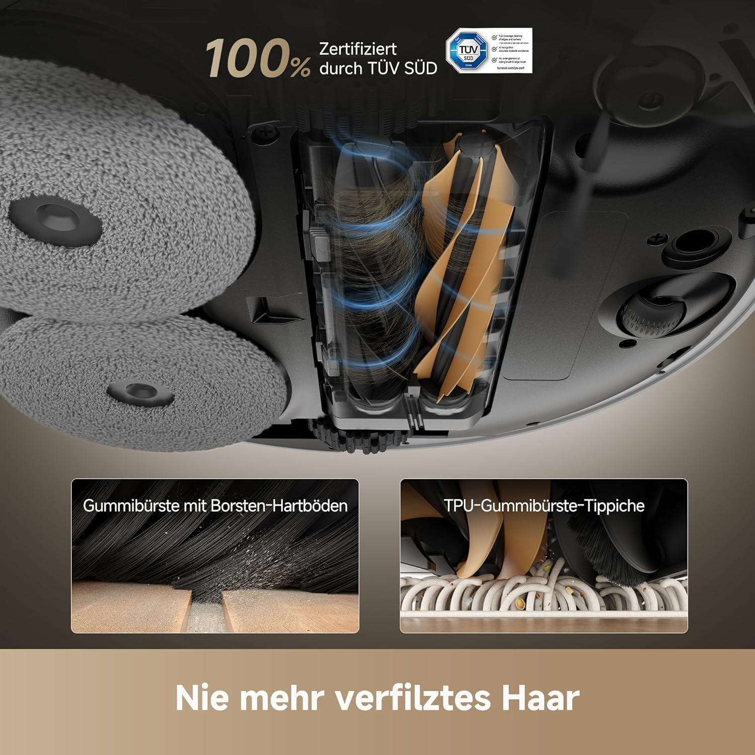 DREAME X50 Ultra Complete Saugroboter mit Wischfunktion,20.000Pa Saugkraft,6 cm Hindernisfreiheit, mit Wischfunktion&Hebarem Wischmopp,KI-Hindernisvermeidung und 360° Navigation