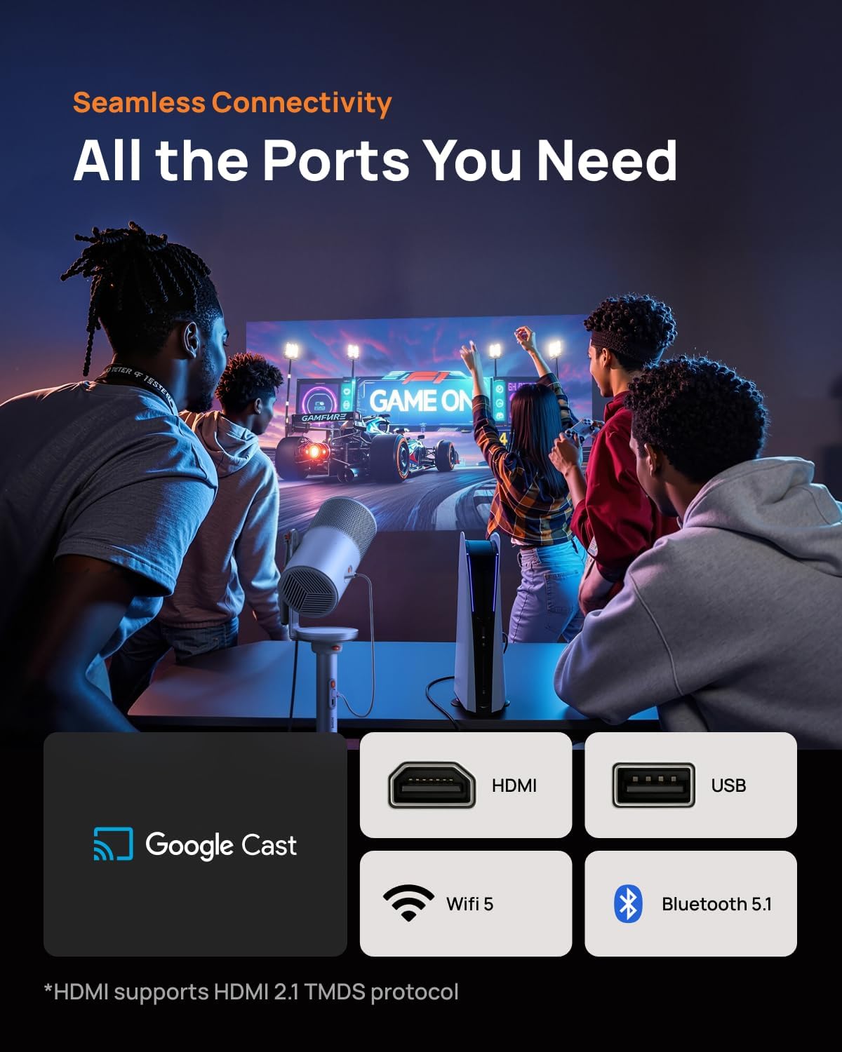 XGIMI MoGo 4 Laser & Outdoor Portable Projector Screen 70