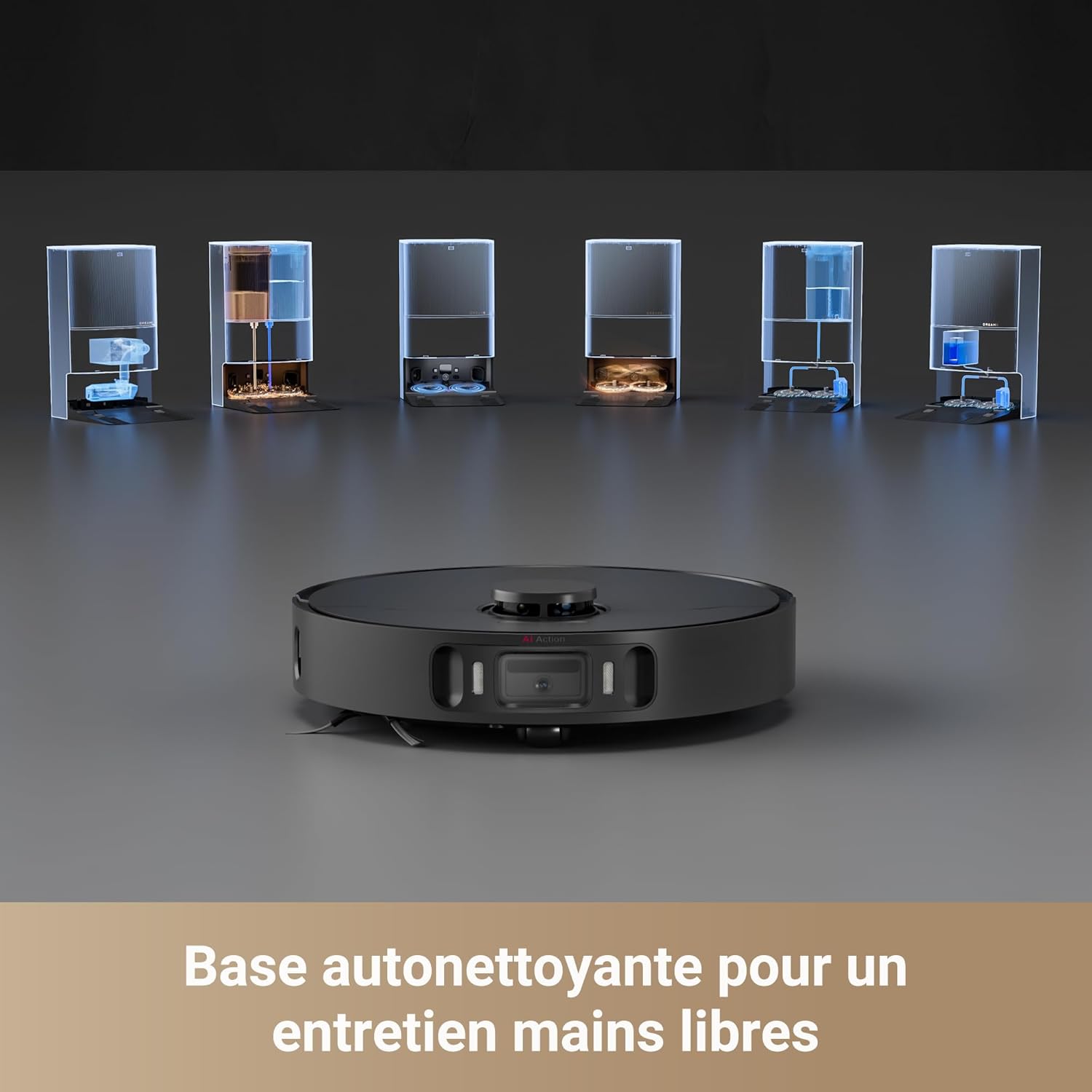 DREAME X40 Ultra Complete Robot Vacuum Cleaner with Removable and Liftable Mop, Raised Side Brush, 12,000 Pa, Mop and Scrubber with 70 C Hot Water, Liftable Brushes