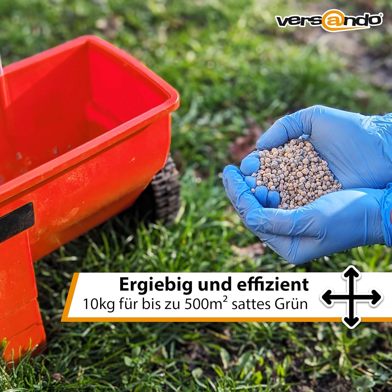 versando Lawn Fertiliser, 510 kg, Spring, Up to 2.55 Hectares: Displaces Moss and Weeds for Healthy, Lush Green Lawn, Spring Fertiliser with Long-Term Effects, 1/2 Pallet, 51 x 10 kg, Premium Quality
