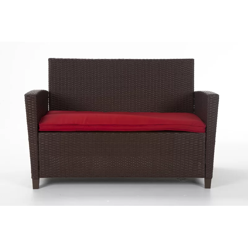 Wicker 4 - Person Garden Lounge Set with Cushions