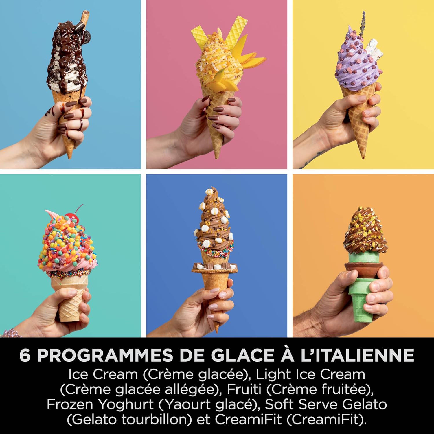Ninja Swirl by CREAMi Sorbetière et machine à glaces avec 2 pots, 13 modes pour réaliser crèmes glacées, glaces à l’italienne, gelatos, sorbets, milkshakes, option Extra, Machine Gris platine, NC701EU