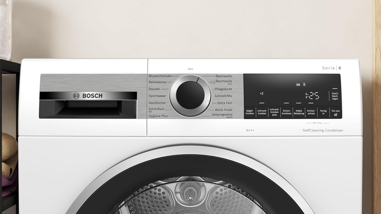 Bosch Heat Pump Dryer for 8 kg Laundry, Series 6, 176 kWh per year, Auto Dry, Anti-Vibration Design, Sensitive Drying System, Environmentally Friendly Coolant, White, WQG235D00 [Energy Class A+++]