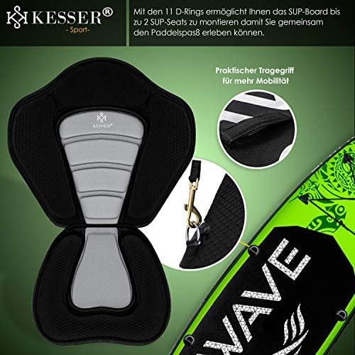 KESSER® Inflatable SUP Board Set, Stand Up Paddle Board, Premium Surfboard, Water Sports, 6 Inch Thick, Complete Accessories, 130 kg